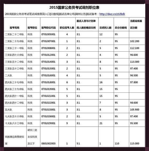 国家公务员考试职位表查询：揭秘考公惊现的奥秘