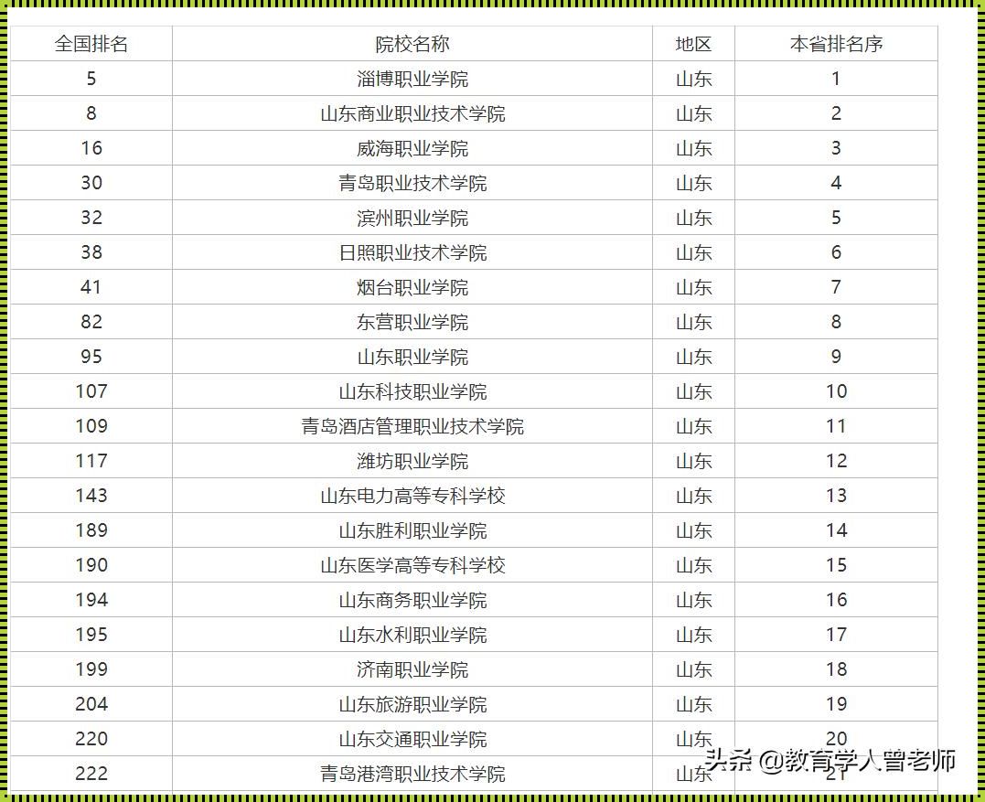 山东专课学校排名（山东省专科大学排名一览表）