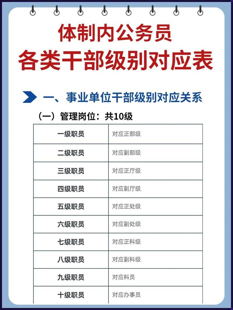 十三级干部对照表：揭秘权力背后的神秘世界