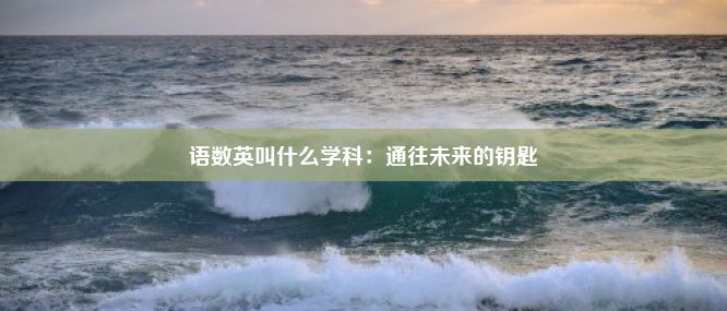 语数英叫什么学科：通往未来的钥匙