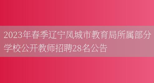 辽宁教师招聘2023公告：震惊世界的教育新篇章